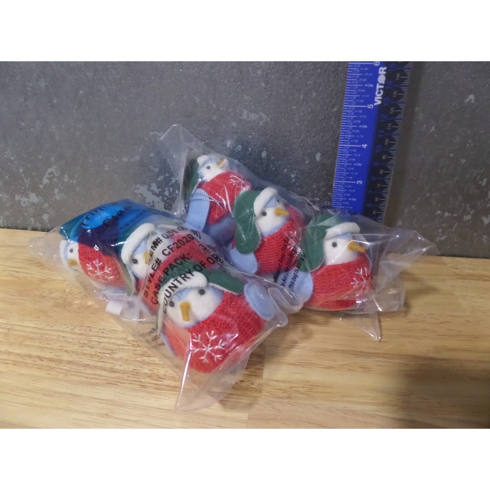 Set of 6 - Target Wondershop Christmas 2023 Felt Snow Birds Ornaments